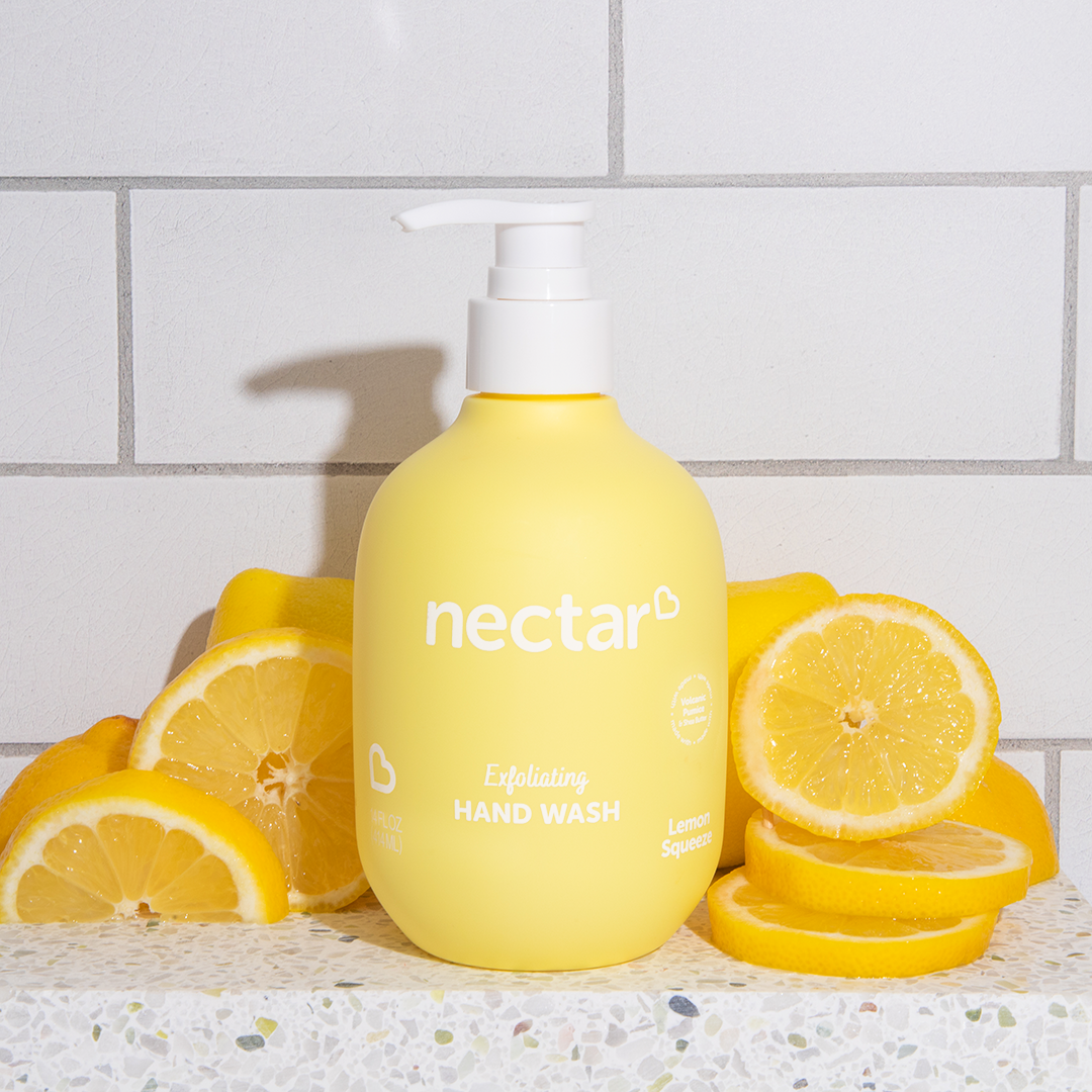 Nectar Life Hand Wash 16oz, Exfoliating and Moisturizing Hand Soap with  Volcanic Pumice, Jojoba Oil & Shea Butter, Fruit Smoothie Scent